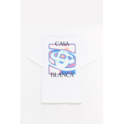 CASABLANCA WHITE HEATMAP CLASSIC T SHIRT